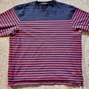 Brooks Brothers Navy and Red Striped Men's Shirt